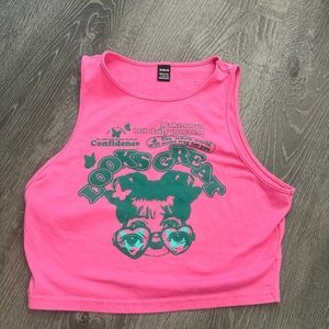 Pink crop top